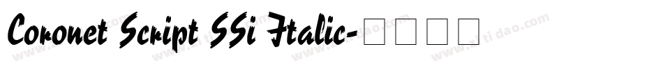 Coronet Script SSi Italic字体转换